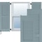 Ekena Millwork 18W x 77H Americraft Two Equal Louver Exterior Real Wood Shutters, Peaceful Blue, PR RW101LV18X77SBH - alternate 1